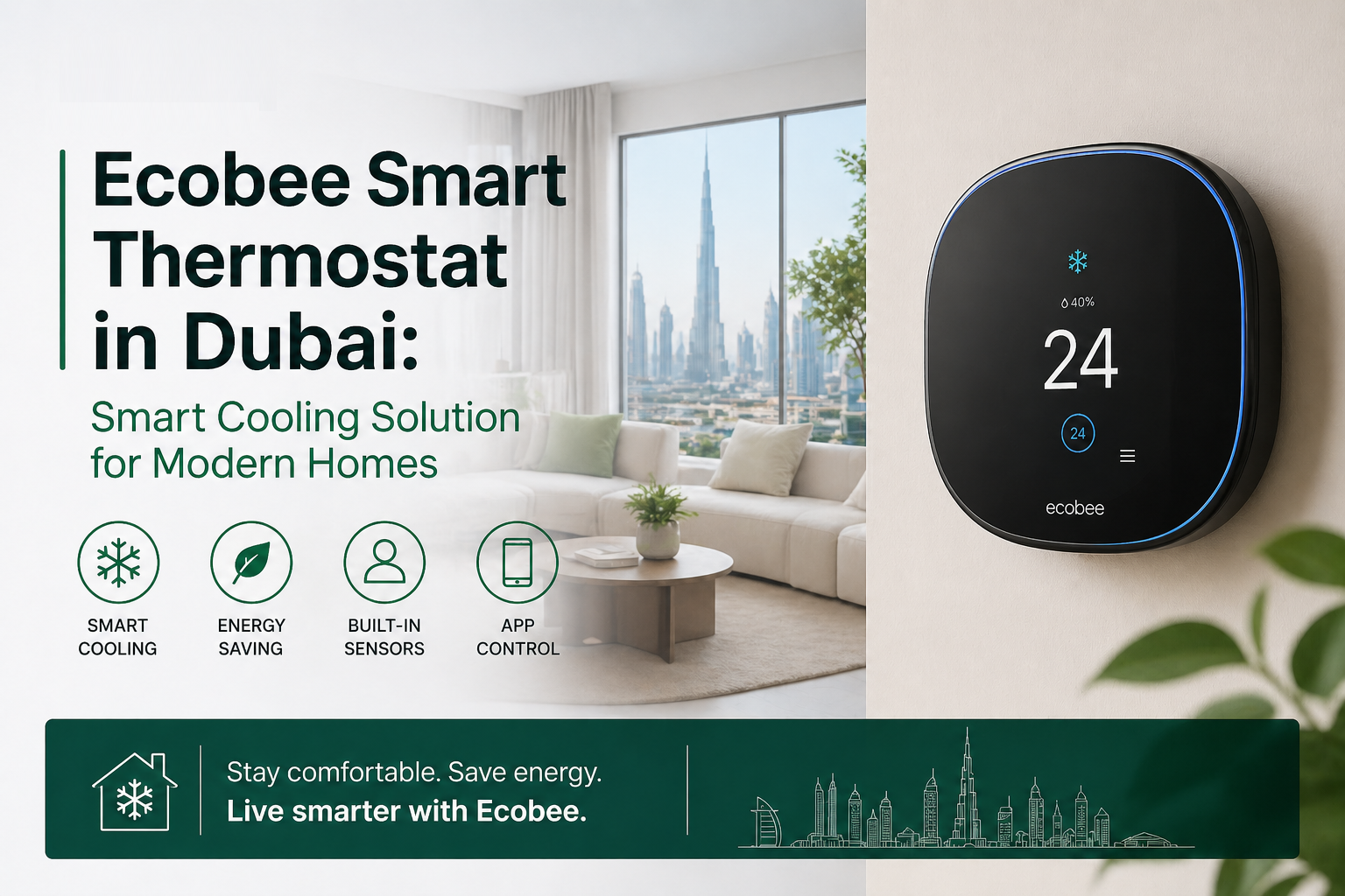 Ecobee Smart Thermostat in Dubai: Smart Cooling Solution for Modern Homes